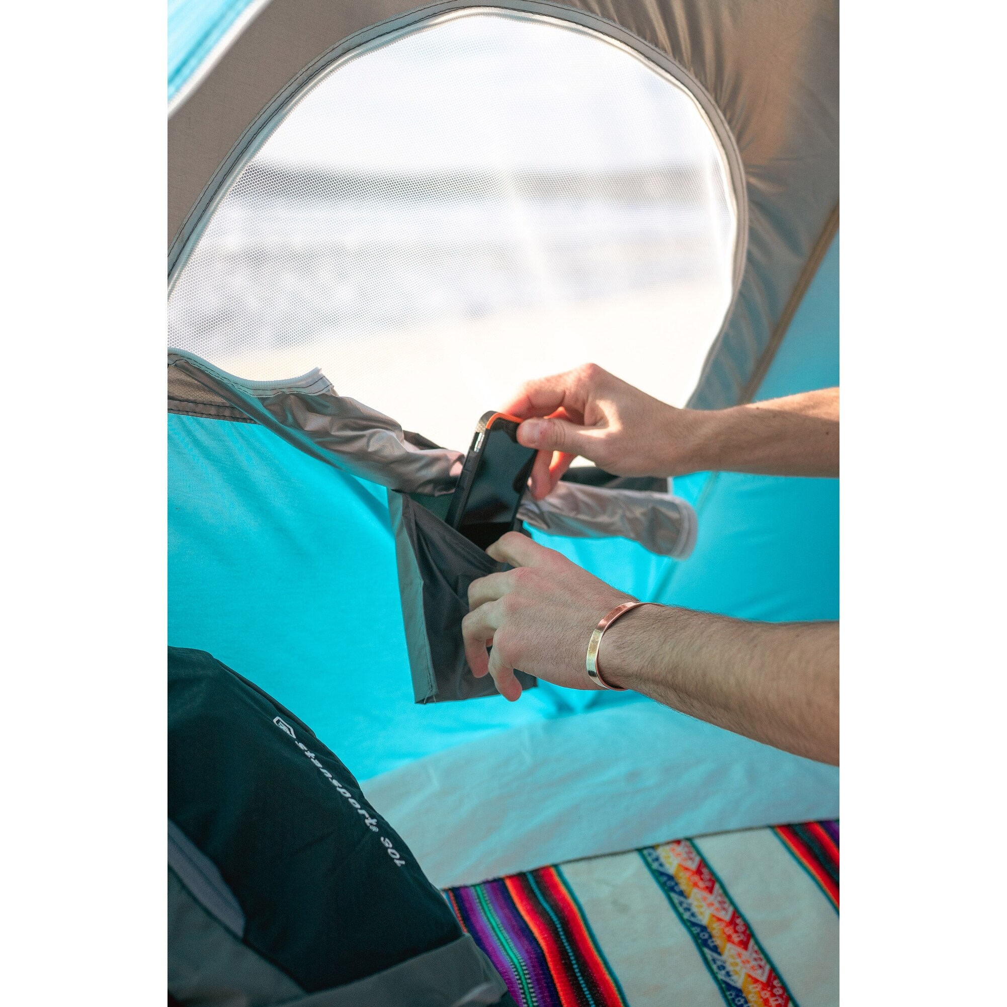 Stansport UPF 50+ Beach Cabana with Zippered Door - Bed Bath